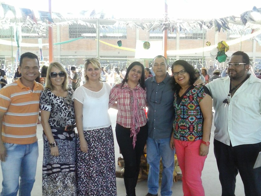 Com Vânia Reis, Sara, Aniete, Fausto, Rosi e Professor Cleiton